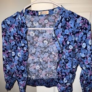 Floral H&M crop jacket